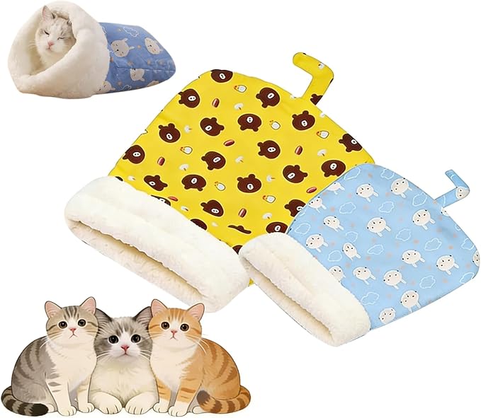 2PC Cat Sleeping Bag for Indoor Cats, Cat Sleeping Bag, Cozy Pet Nest for Cats by Unknown