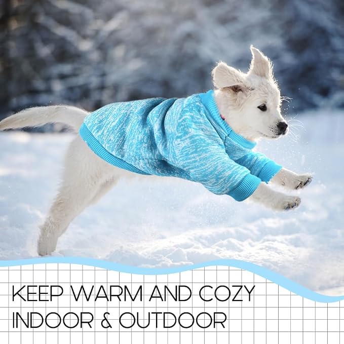 3 Pack Dog Sweaters for Small Dogs Girl Boy Winter Fleece Clothes Warm Soft Dog - Image 2