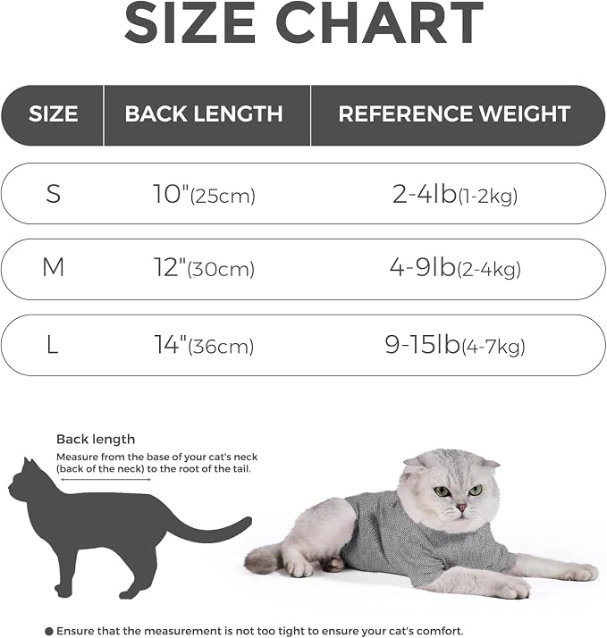 Dotoner Cat Surgery Recovery Suit - Image 2