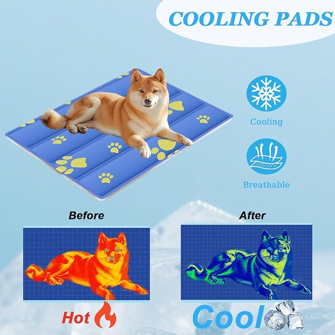 Dog Cooling Mat, Cooling Mat for Dogs & Cat, Provides Instant Relief for Small - Image 4