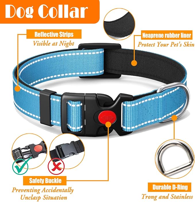 No Pull Dog Harness, Collar & Leash Set | Includes Dog Seat Belt, Collapsible - Image 6