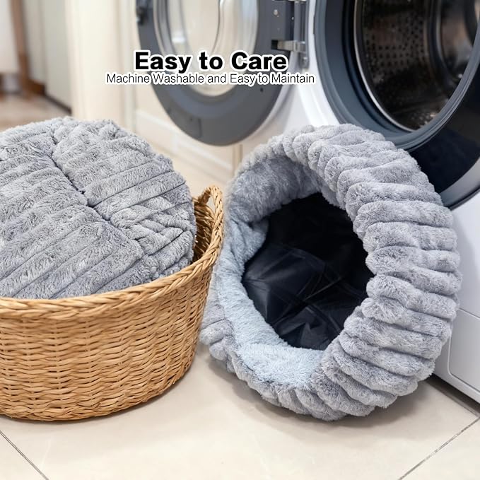 Hooded Cat Beds for Indoor Cats，Cozy Dog Cave Bed, Cozy Nook Dog Bed for Small - Image 6