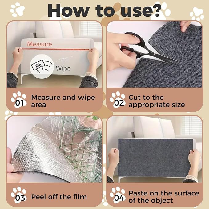 huraty Cat Scratching Mat, Cat Scratchers Pad Indoor Outdoor Cat and Kitten - Image 5