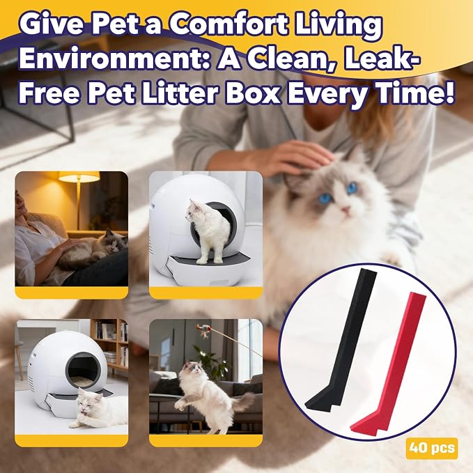 40 Packs Foams Compatible with Els Pet Litter Box, Precise Cut Seal Cat Litter - Image 7