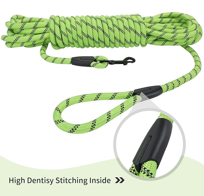 Long Dog Leash for Training 20Ft-Reflective Nylon Rope - Image 5