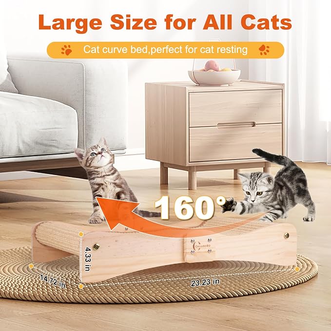 Sisal Cat Scratcher Bed, Extra Large Cat Scratch Post - Image 2