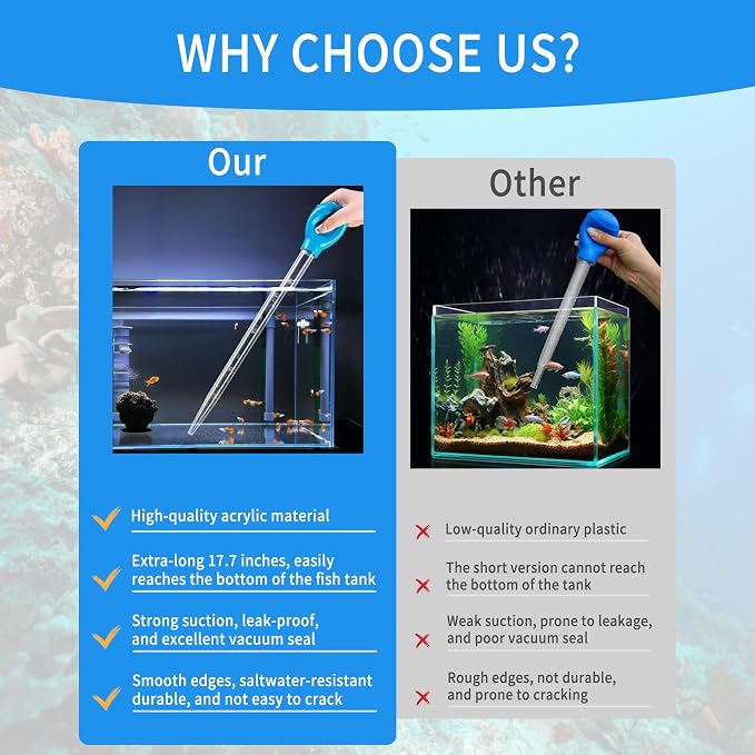 17.7in 1 Pieces Long Pipette for Fish Tank Coral Food Feeder Long Syringe Reef - Image 3