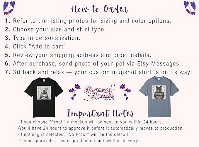 Custom Pet Mugshot Shirt with Photo and Name, Personalized Dog or Cat Mugshot T - Image 4