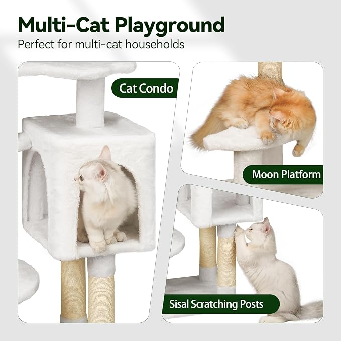 43-Inch Cat Tree, Cute Cloud Cat Tree - Image 5