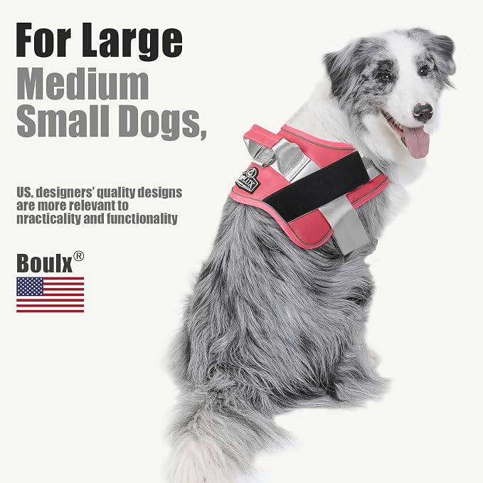 Bolux Dog Harness, No-Pull Reflective Dog Vest, Breathable Adjustable Pet - Image 4