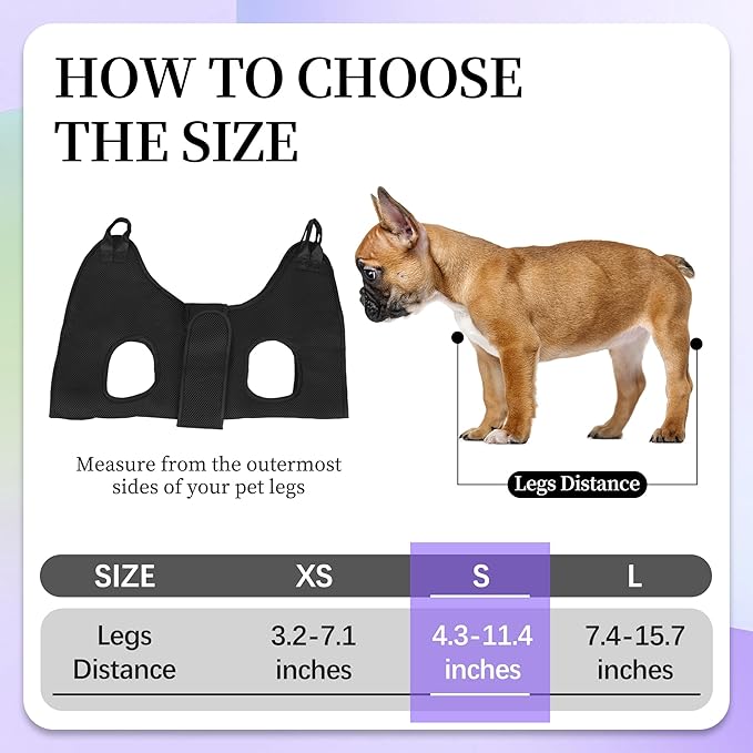 PatiencET Dog Grooming Hammock for Small Dogs Pet Hammock for Nail Trimming Dog - Image 3