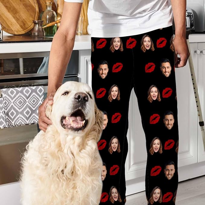 MyPupSocks Customized Face Pajamas Pants Sleep Bottoms - Image 3