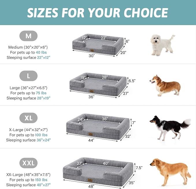 Cooling Dog Bed for Large Size Dogs, Q-Max >0.4 Summer Cool Orthopedic Foam Pet - Image 8