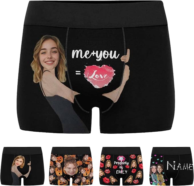 M YESCUSTOM Custom Faces Funny Short Briefs Gift by MYESCUSTOM