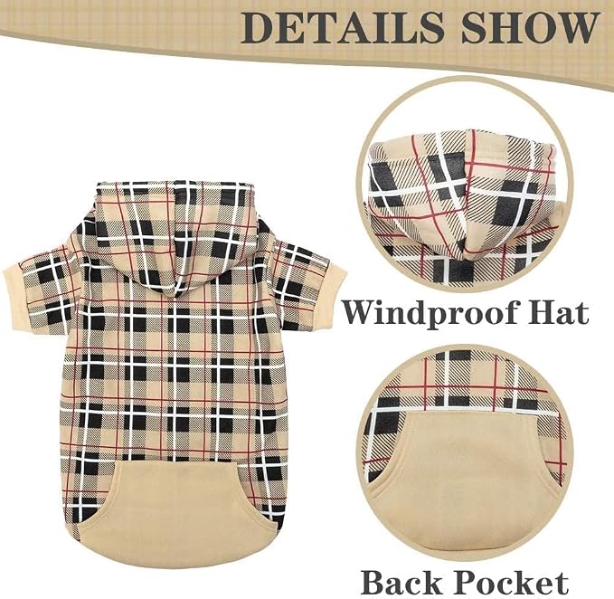 EXPAWLORER Plaid Dog Hoodie - Image 3