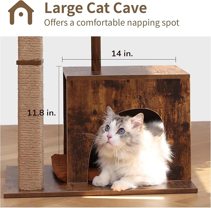 FUKUMARU Cat Scratching Post, Modern Style Cat Tree - Image 4