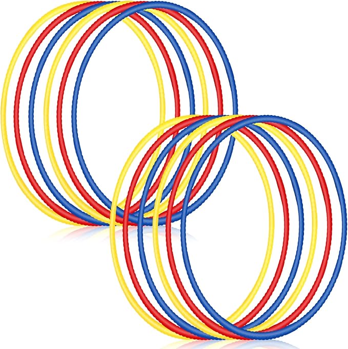 Sratte 12 Pcs Hoop for Detachable Adjustable Hoop Colored Exercise Ring Plastic by Sratte