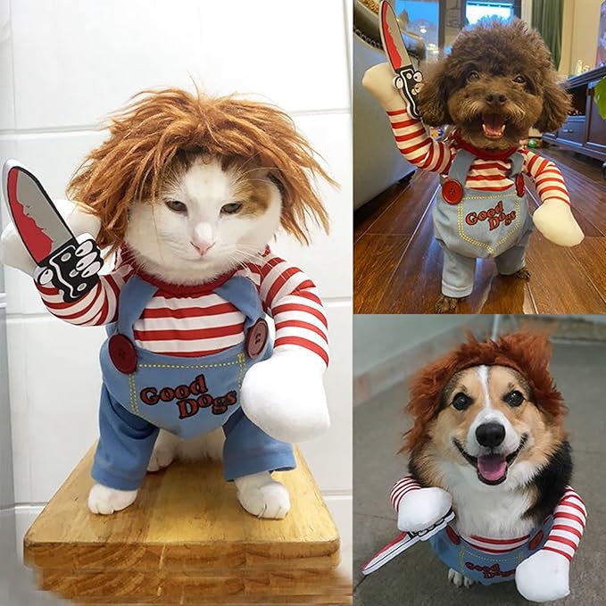Pet Deadly Dog Costume, Cute Dog Cosplay Halloween Christmas Funny Pet Clothes - Image 6