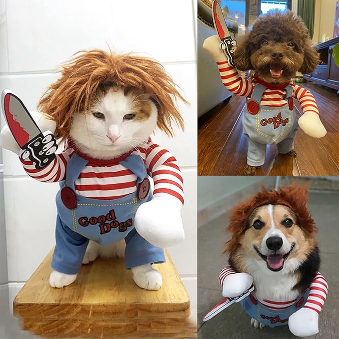 Pet Deadly Dog Costume, Cute Dog Cosplay Halloween Christmas Funny Pet Clothes - Image 6