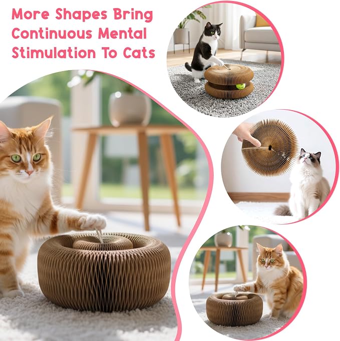 Kitty Curls Cat Toy Twisty Paws Kurlz | Magnetic Magic Organ Cat Scratcher | - Image 8