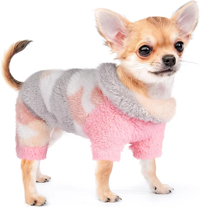 Sebaoyu Turtleneck Dog Pajamas for Small Dogs, Fleece Sweater Winter Cute Tiny by Sebaoyu