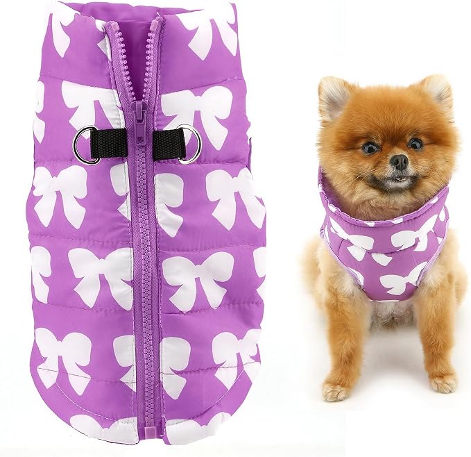 SMALLLEE_LUCKY_STORE Pet Water Resistant Winter Jacket Vest by SMALLLE_LUCKY_STORE