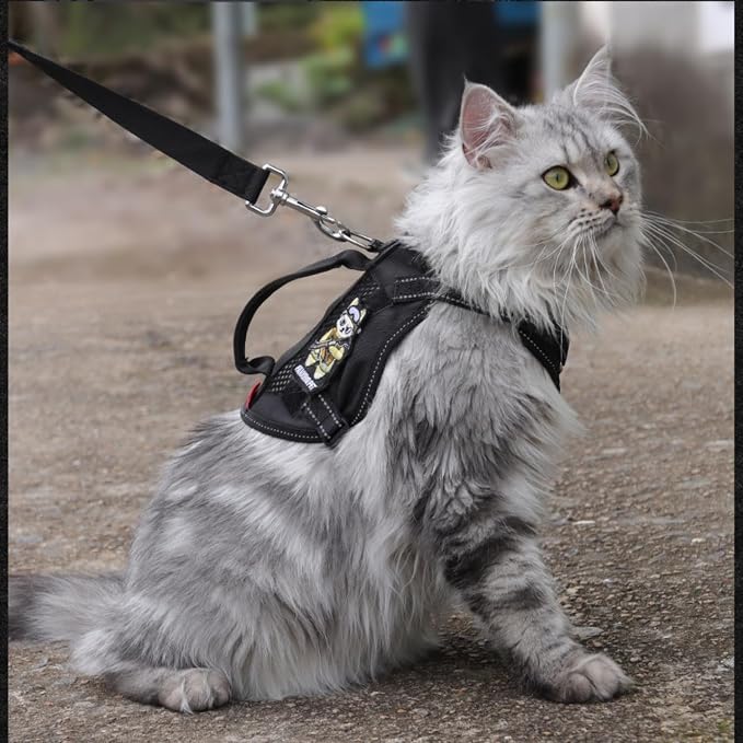 Cat Harness and Leash Set for Walking Escape Proof Adjustable Reflective Large - Image 5