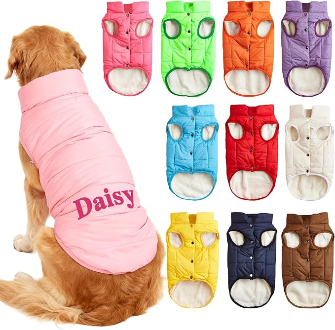 Personalized Dog Winter Coat by Dyoart
