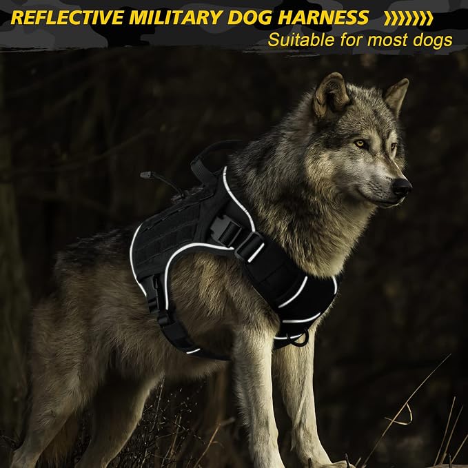 WINGOIN Tactical Dog Harness for Extra Large Dogs, Heavy Duty No Pull Dog - Image 5