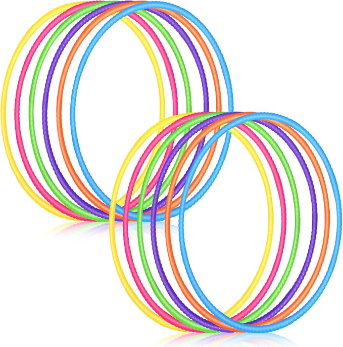 Sratte 12 Pcs Toy Hoop for Kid Detachable Adjustable Toy Hoop Colored Hoop by Sratte