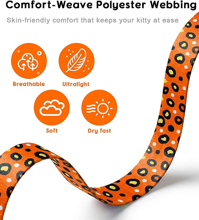 Halypet Cat Harness and Leash Set, Escape Proof 3-in-1 Adjustable Harness - Image 4