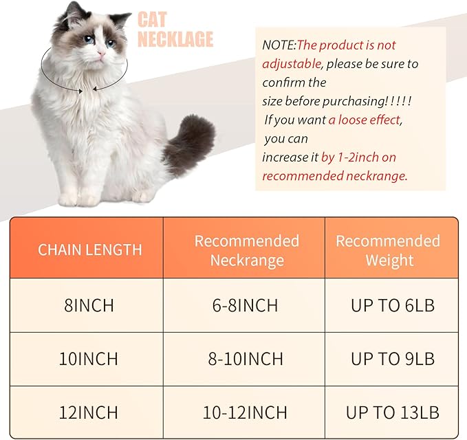 Hillban Cat Collar Diamond Chain Glitter Collar Walking Metal - Image 2