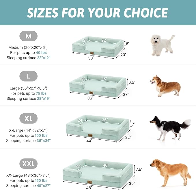 Cooling Dog Bed for Large Size Dogs, Q-Max >0.4 Summer Cool Orthopedic Foam Pet - Image 2