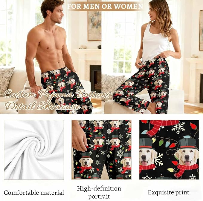 Custom Couple Pajama Pants Sock - Image 7
