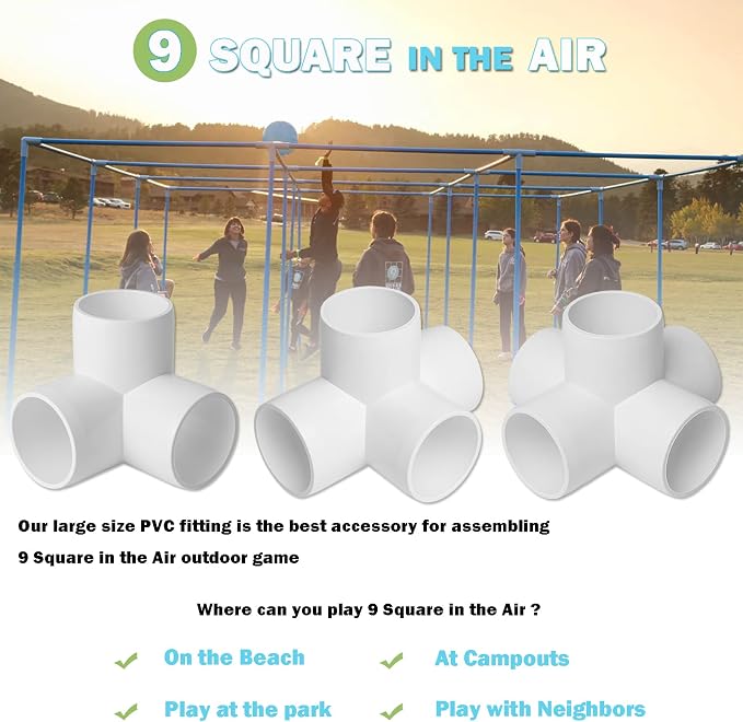 6Pack PVC Fittings 1-1/2Inch 3 Way, Furniture Grade Elbow Pipe Fittings - Image 6
