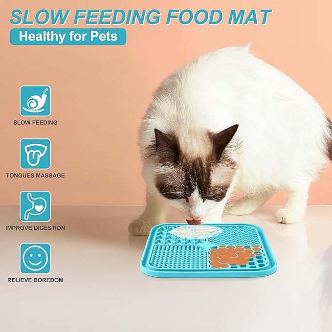 2PCS Licking Mat for Dogs with Suction Cups, Premium Lick Pad for Anxiety Relief - Image 4