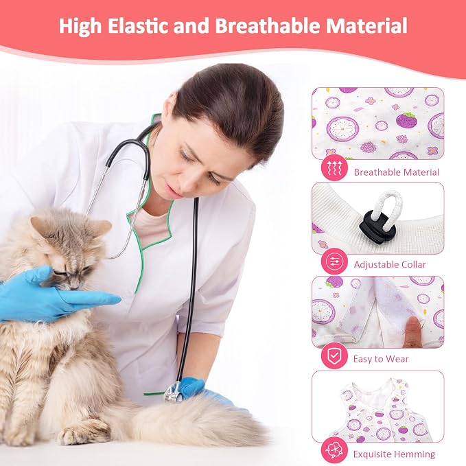 2 PCS Cat Recovery Suit Female Cat Onesie - Image 4