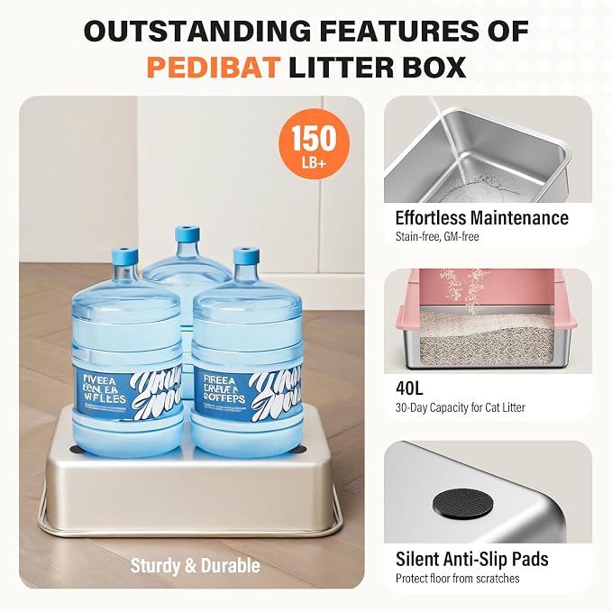Removable Stainless Steel Cat Litter Box - Image 6
