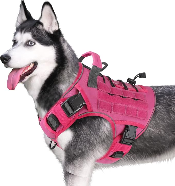 WINGOIN Pink Tactical Dog Harness by WINGOIN