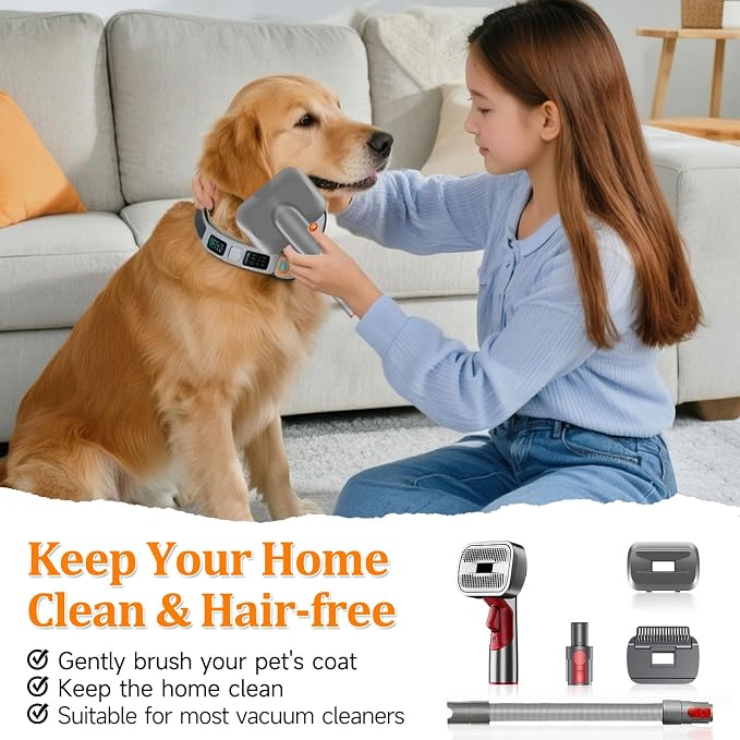 3-in-1 Pet Dog Grooming Attachment Kit, Deshedding Brush Attachment - Image 5