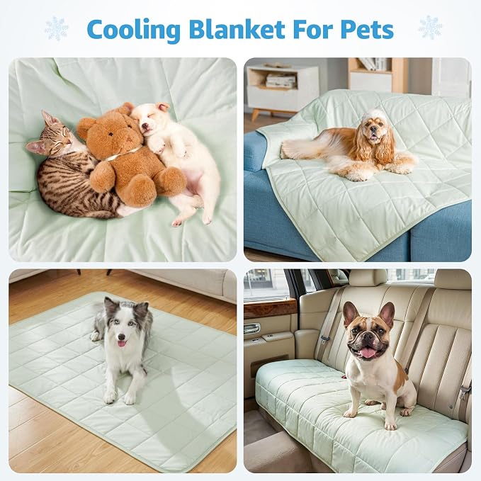 PICK FOR LIFE Cooling Blanket for Dogs, 0.4 Q-MAX Pets Cooling Comforter Throw - Image 5