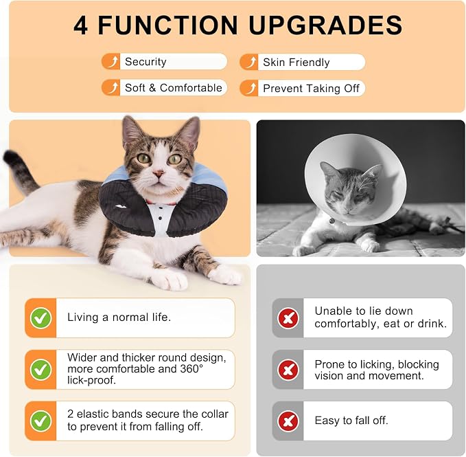 BEAUTYZOO Cat Cone Collar Soft, Cat Recovery E Collars After Surgery to Stop - Image 3