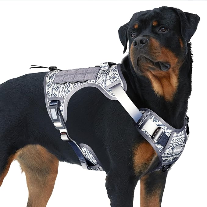 AUROTH Tactical Dog Harness for Large Dogs No Pull Adjustable Pet Harness by AurothPets