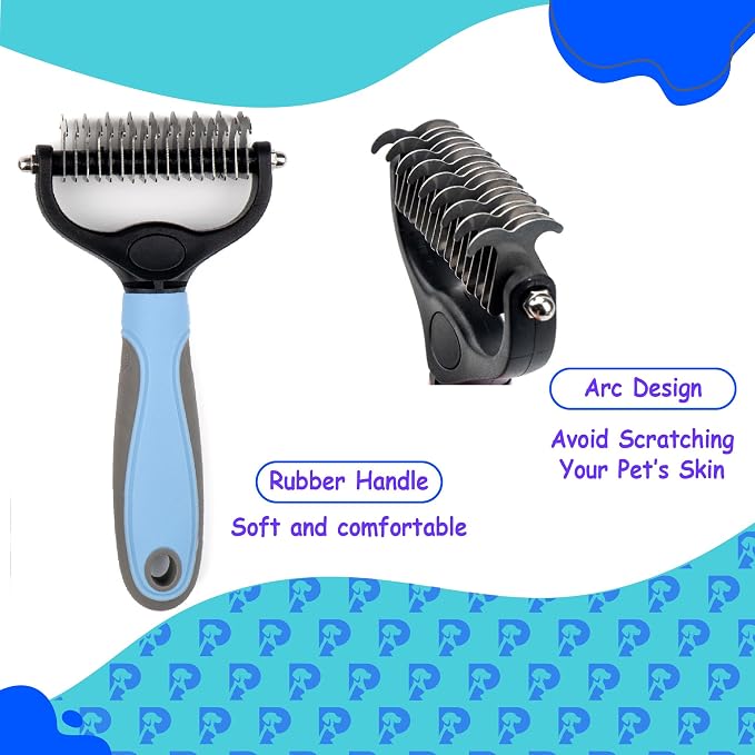 Double-Sided Pet Grooming Tool Undercoat Rake - Image 6