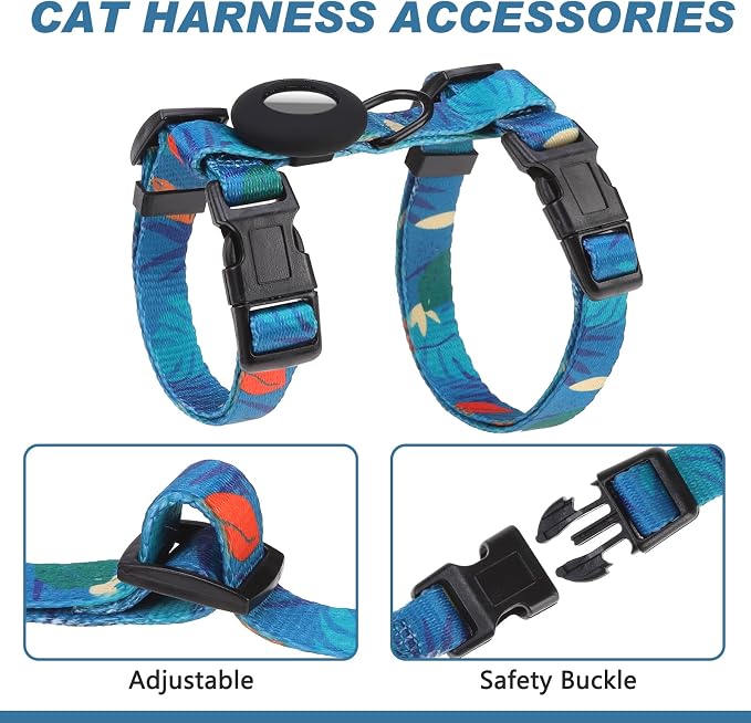 Cat Harness and Leash Set with Airtag Holder - Image 3