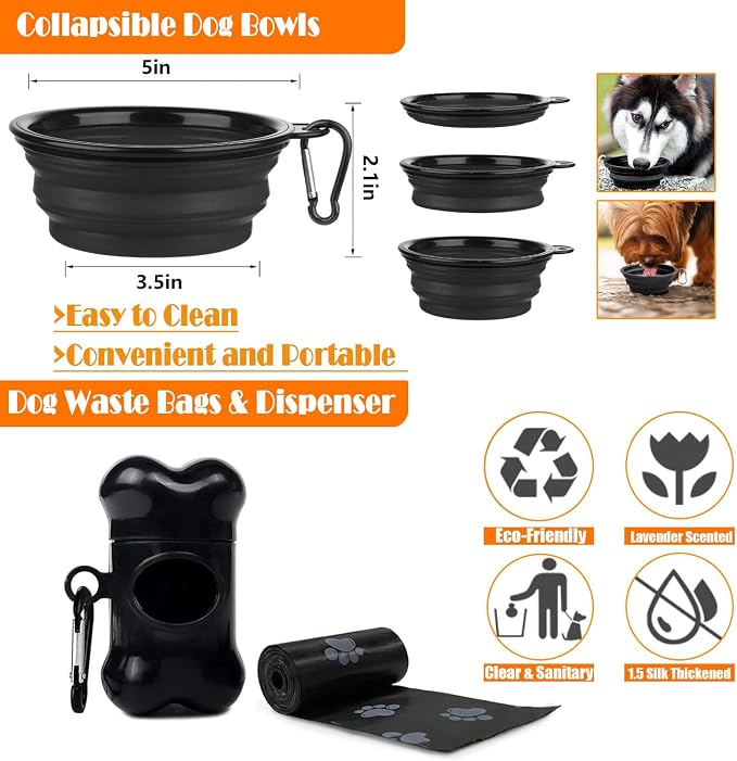No Pull Dog Harness, Collar & Leash Set | Includes Dog Seat Belt, Collapsible - Image 8