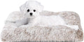 EHEYCIGA Fluffy Dog Crate Bed for Small Dogs, Plush Faux Fur Crate Pad by EHEYCIGA