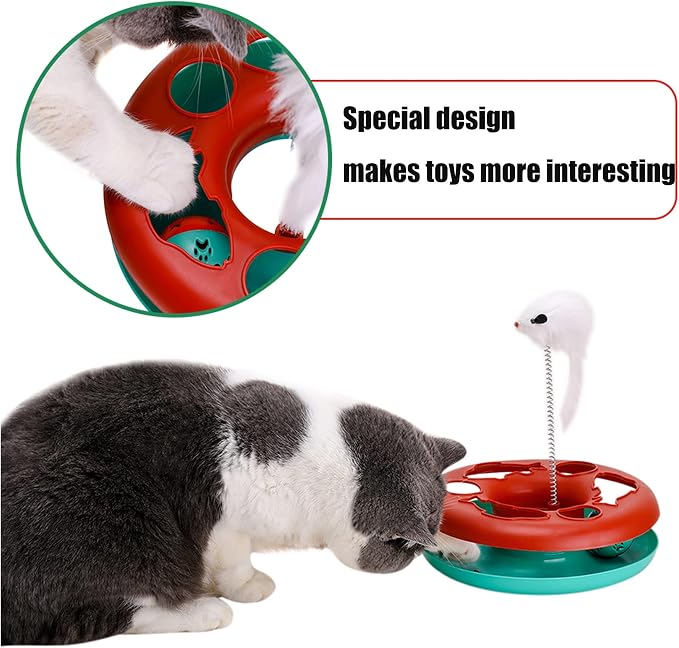 Pawzone Cat Toys, Cat Toys for Indoor Cats, Interactive Kitten Toys Roller - Image 4