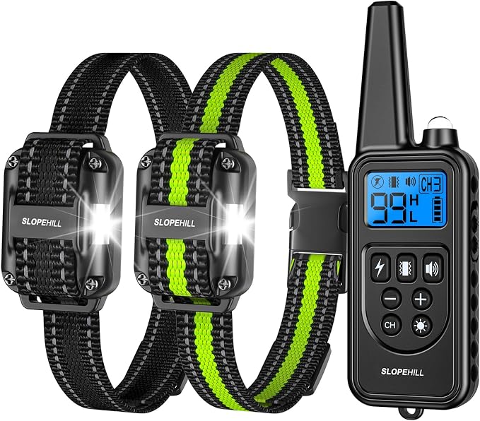 Dog Training Collar with Remote, 4200FT Electronic Dog Shock Collar with Beep by SLOPEHILLDogTrainingCollar