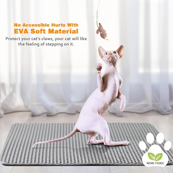 Waterproof Cat Litter Mat, Double Layer EVA, Odor-Free Large Grid, Urine Proof - Image 6